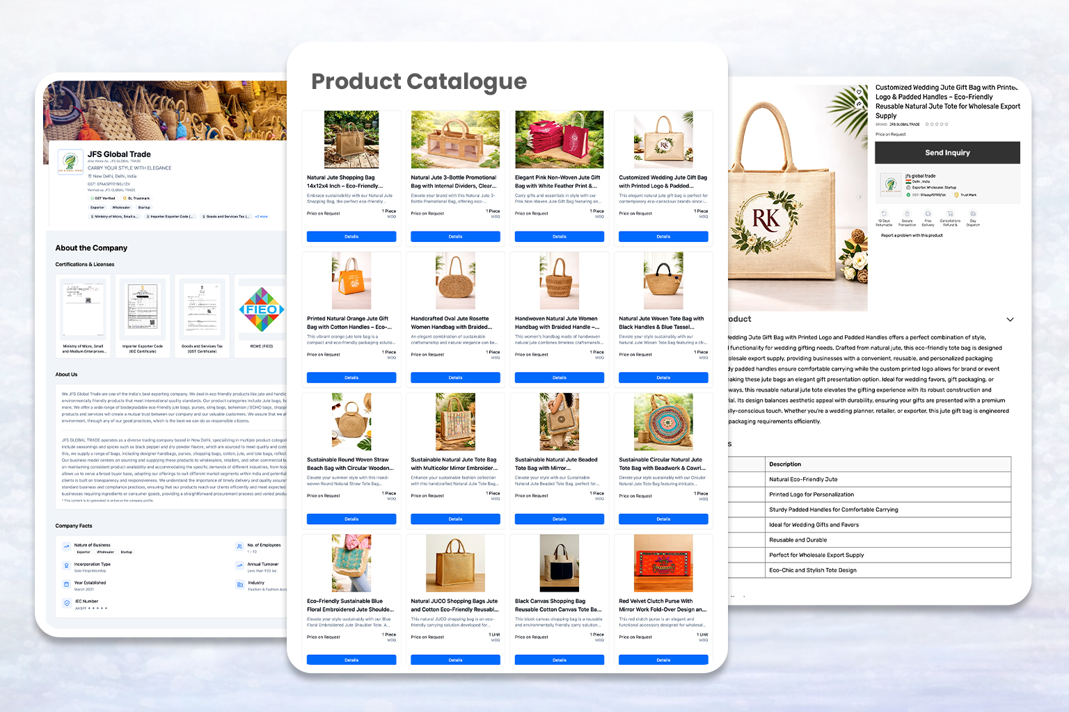JFS Global Trade marketplace profile